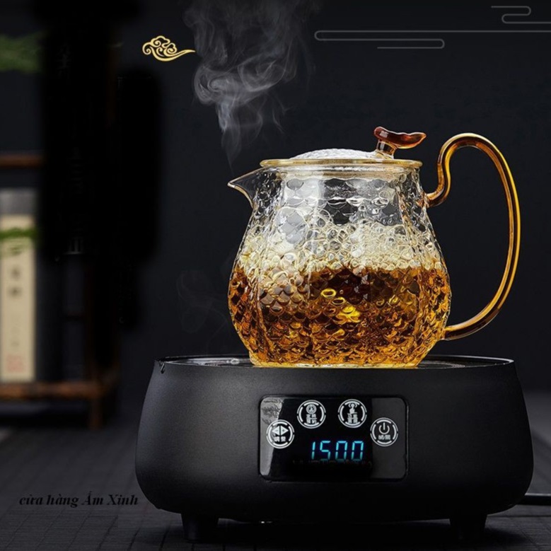 Bộ ấm chén pha trà thủy tinh chịu nhiệt 560 ml