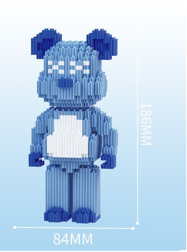 [Hoàn Tiền 10%]Mô hình đồ chơi lắp ráp gấu mini bearbrick lớn 12cm 19cm