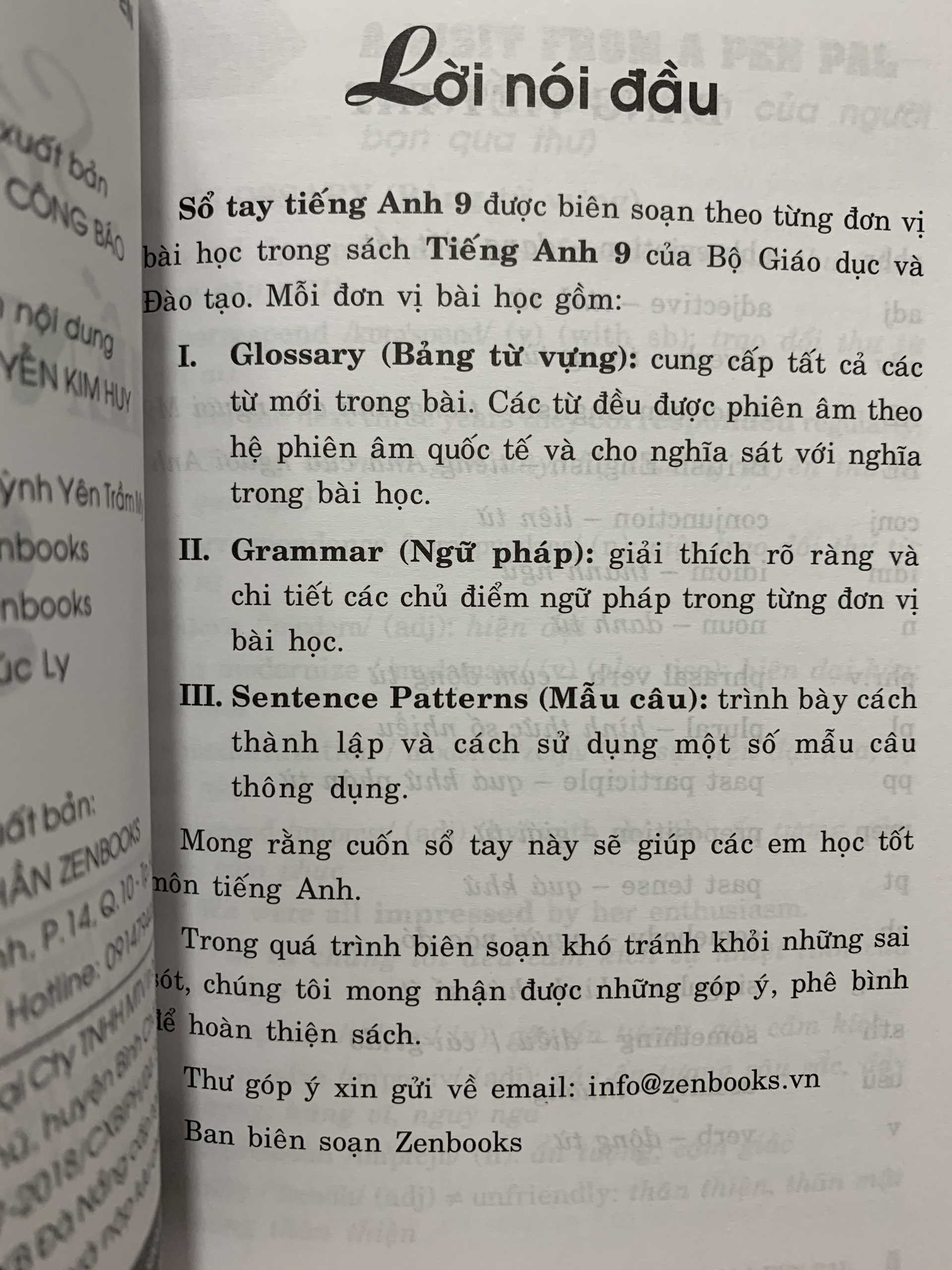 Sổ Tay Tiếng Anh Lớp 9 - 9786048433598