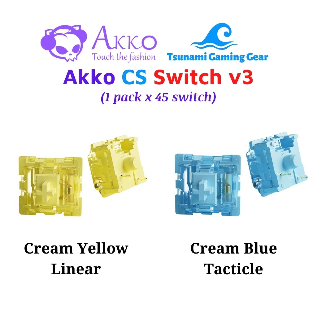 Bộ switch AKKO CS v3 - Cream Blue | Cream Yellow | Cream Blue Pro | Cream Yellow Pro (45 switch)