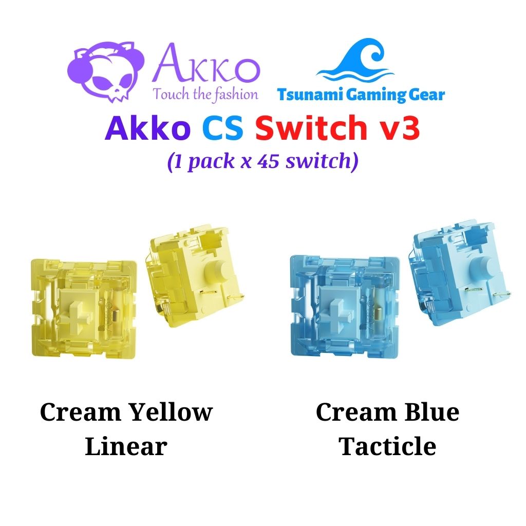 Bộ switch AKKO CS v3 - Cream Blue | Cream Yellow | Cream Blue Pro | Cream Yellow Pro