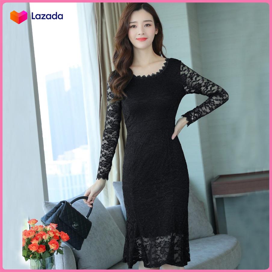 Đầm Ren Ôm Phối Đuôi Cá - New Thoi Trang