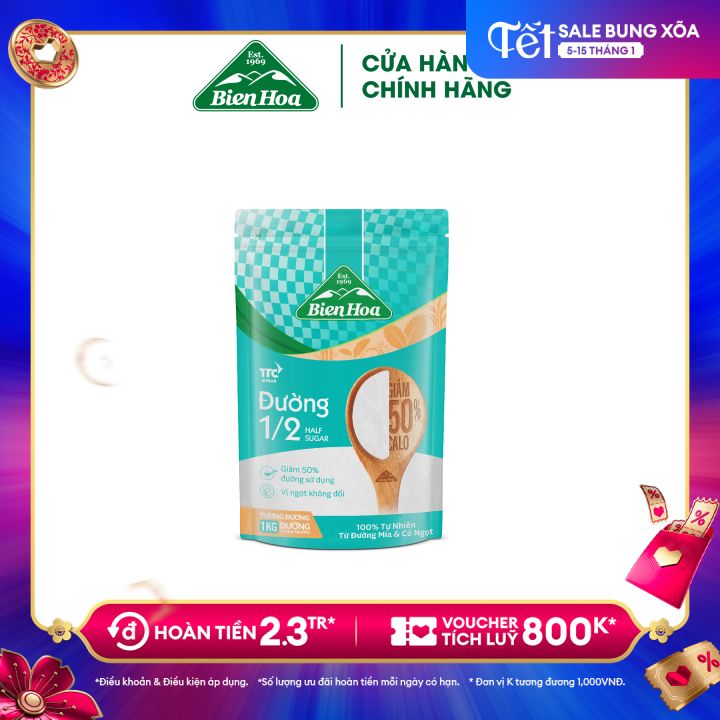 Đường 1 2 Giảm 50% Calo Biên Hòa 500gr