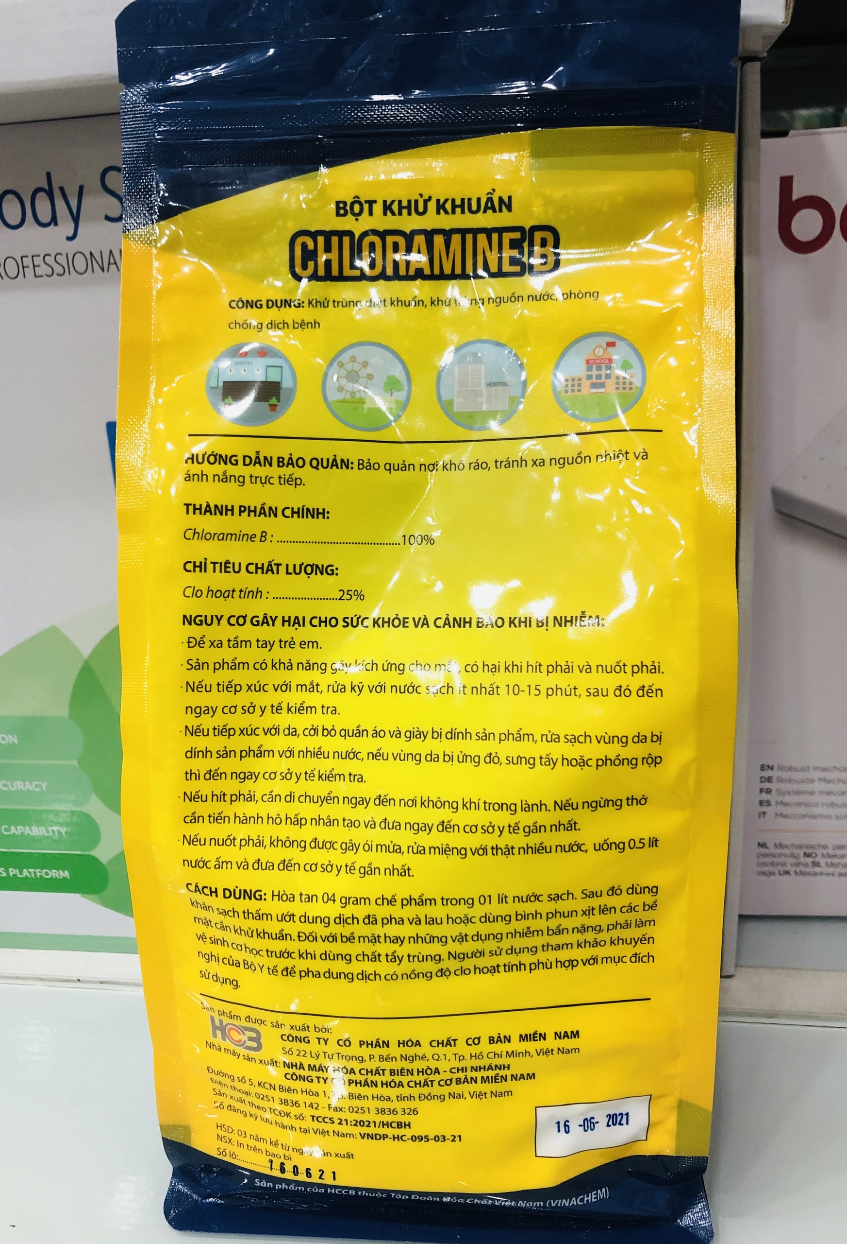 Bột khử khuẩn bề mặt Cloramin B 1KG
