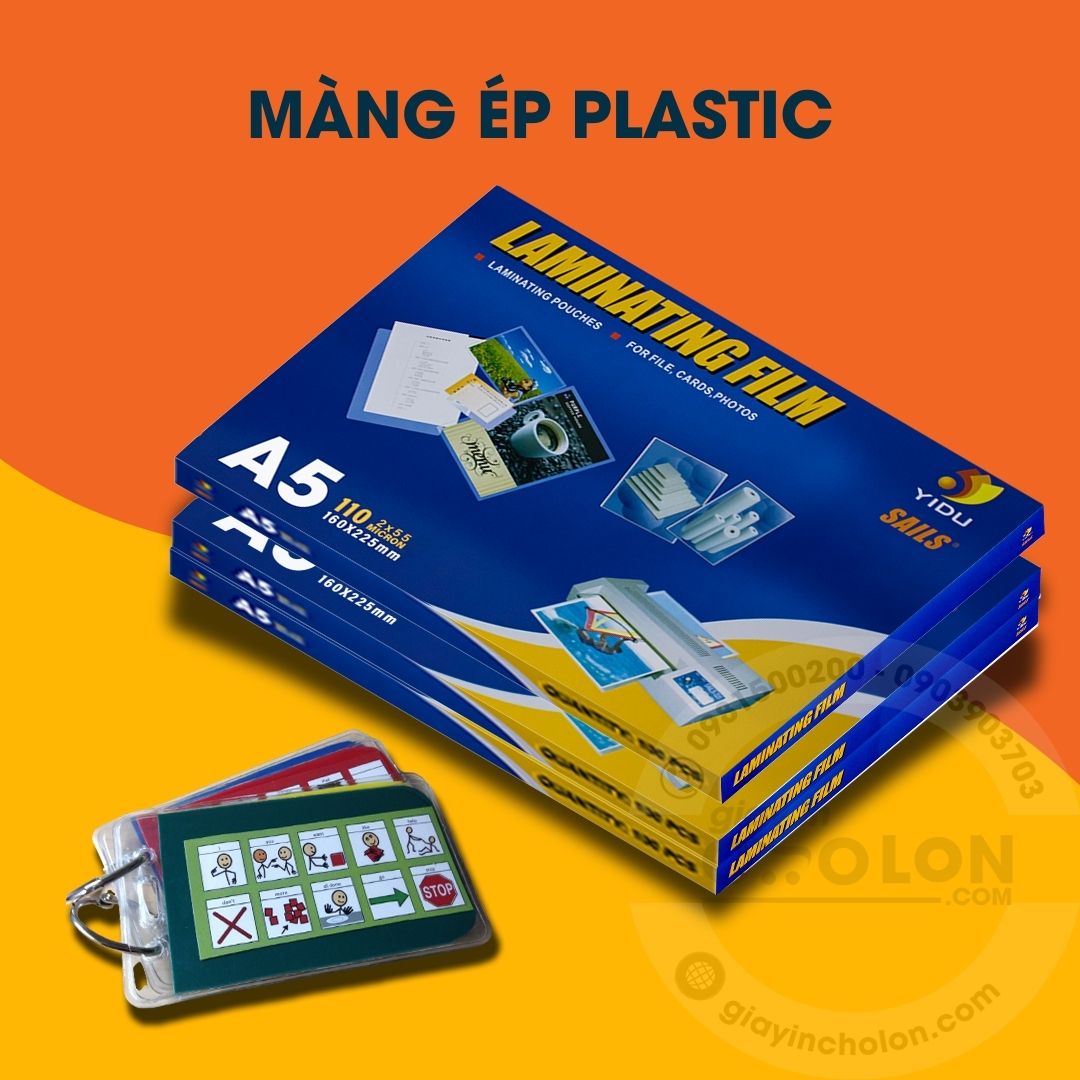 Nhựa Ép Plastic Khổ A5 (15x21) 80Mic 100 tơ