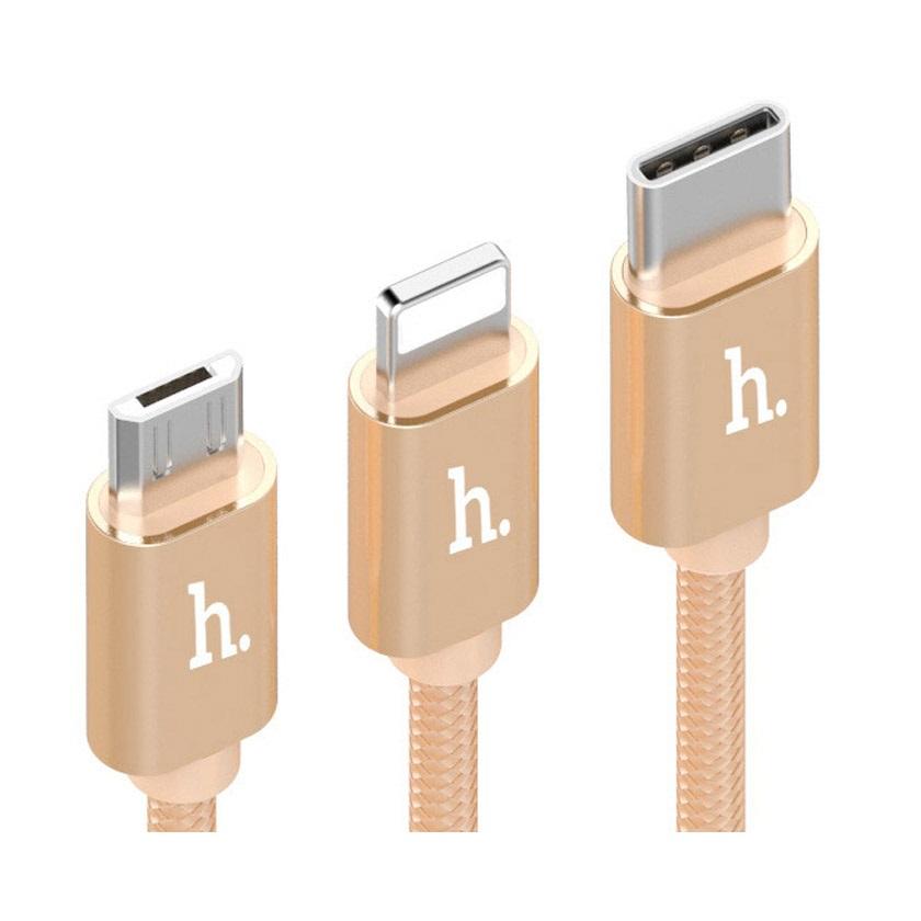 [HCM]Cáp Sạc Điện Thoại  đa năng HOCO X2 3 ĐẦU MICRO - Lightning - TYPE-C