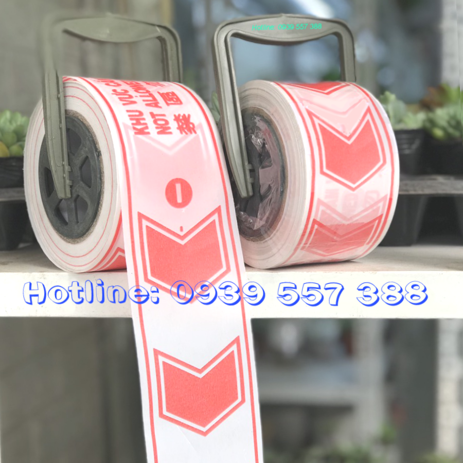Warning tape works, roll fence works forbidden on with handle roll 50 meters