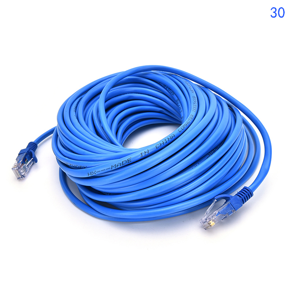 Cáp mạng (Lan) 30 mét đúc sẵn 2 đầu (xanh) Cat5E