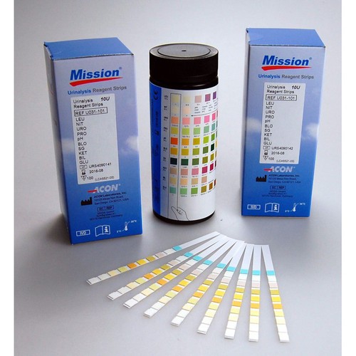 Que thử nước tiểu ACON Mission 10 thông số hộp 100 test