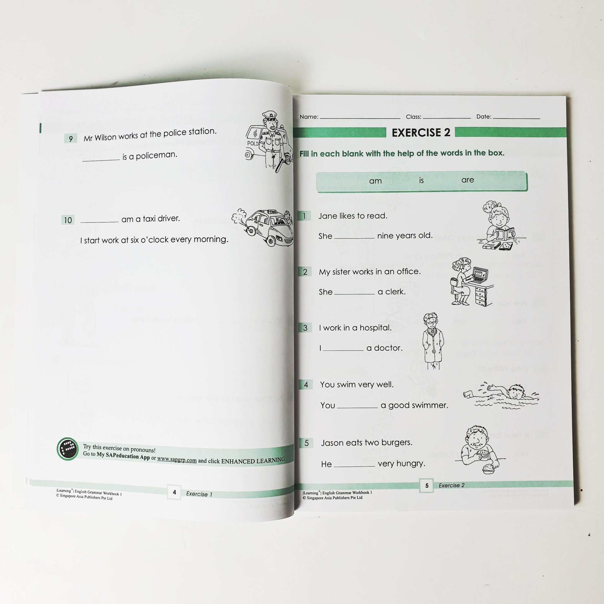 Learning english grammar bộ nhập 6q giấy bóng màu