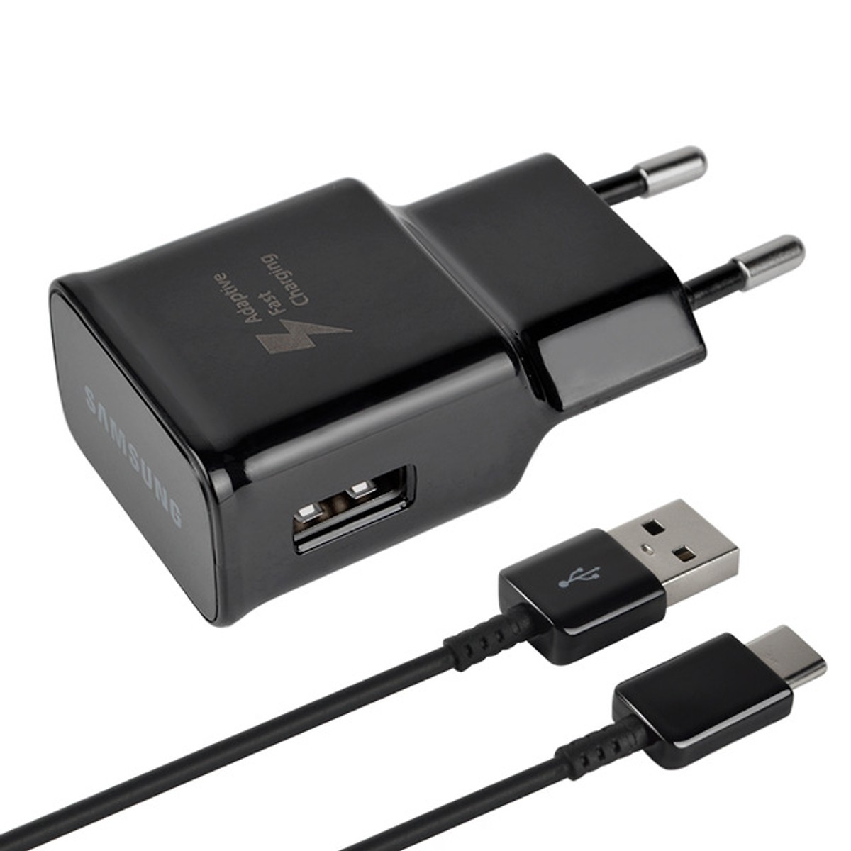 Bộ sạc nhanh dùng cho Samsung A50 (Cam Kết Sạc ZIN) (Adaptor Trắng nhám + Cable chuẩn type C) (Fast Charging)