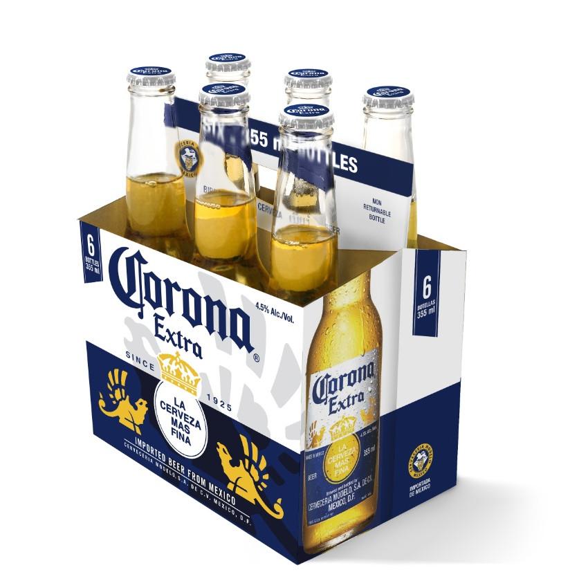 Lốc 6 chai bia Corona Extra 355ml
