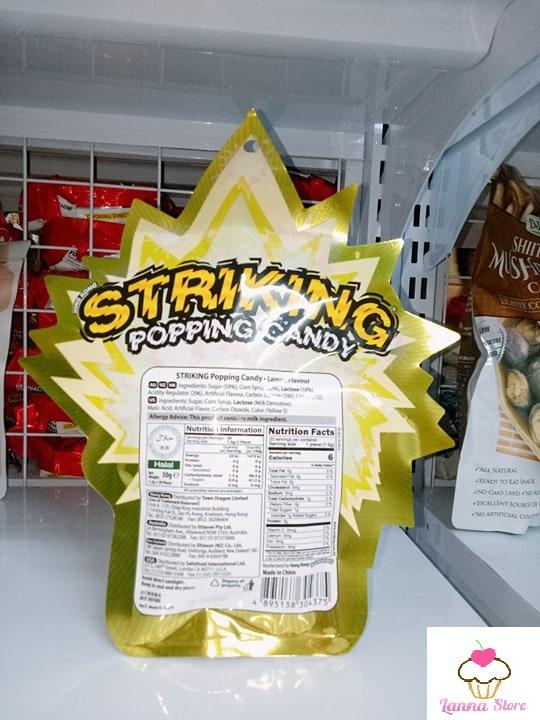 [HCM]Kẹo Nổ Popping Striking Vị chanh (gói 30g gồm 20 gói nhỏ) - Úc