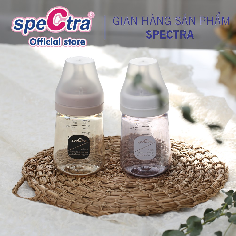 Ppsu Spectra Wide Neck Milk Bottle - 160ml, Dual Air Holes to Prevent Colic, Genuine Product (Size S)