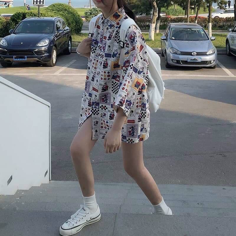 [HCM]Áo sơ mi nam nữ cách điệu