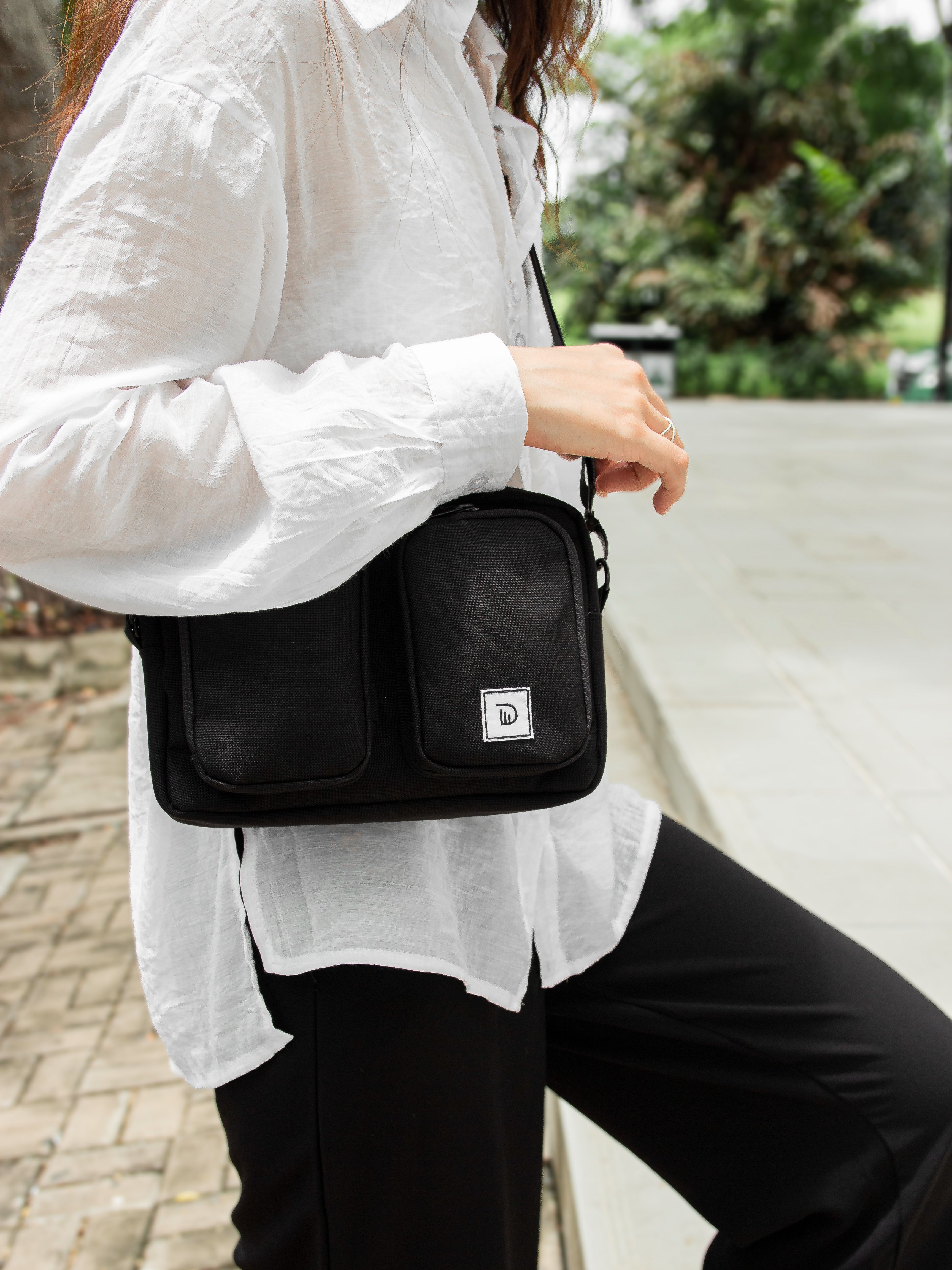 Túi đeo chéo Nam Nữ DIM Double Bag (Polyester Canvas chống thấm nước) - 4 màu