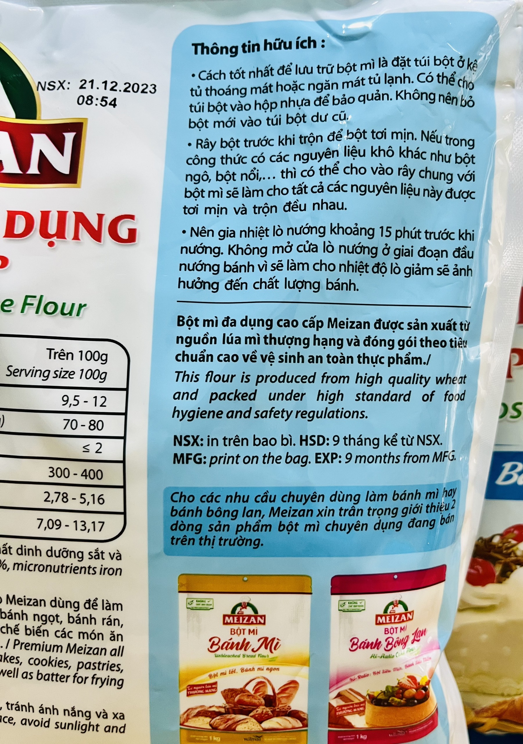 Bột mì đa dụng số 8 Táo đỏ gói (500g)