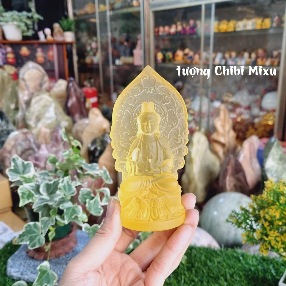Tượng Phật ông / Quan Âm lưu ly 13cm