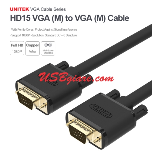 CÁP VGA 3M (3C+6) UNITEK Y-C504G