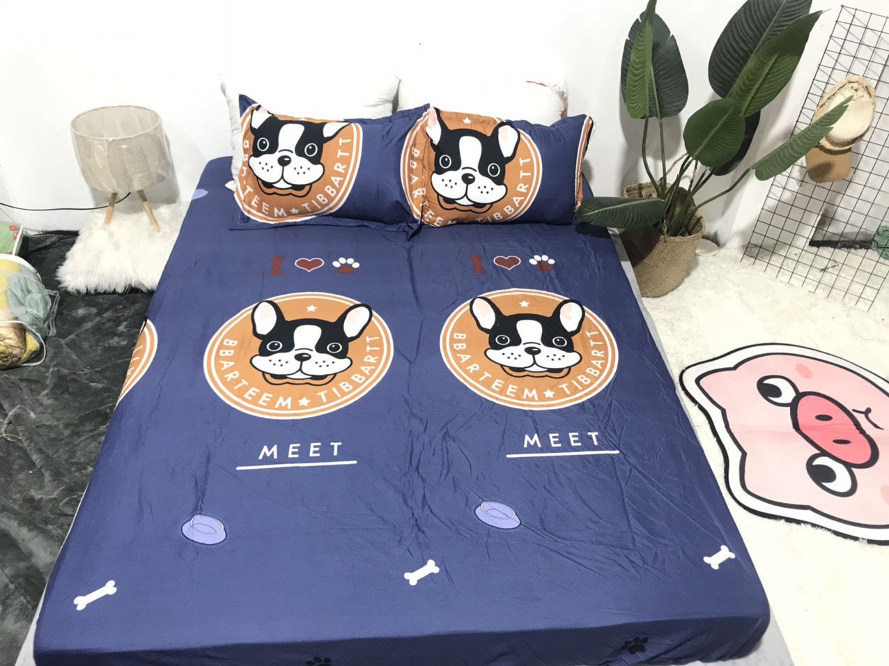 Bộ Ga Gối 3 Món ( Gồm 1 Ga Bo Chun + 2 Vỏ Gối) Mã CH209