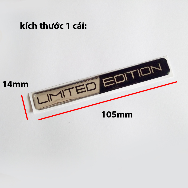 Bộ 2 Tem LIMITED EDITION PVC dẻo dán xe