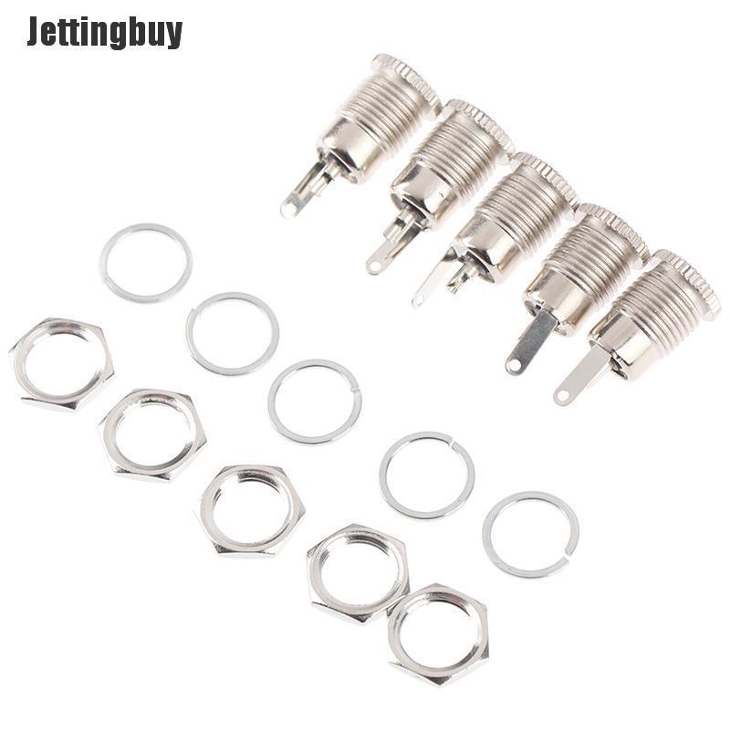 Jettingbuy 5 Chiếc Ổ Cắm Giắc Nguồn DC DC099 5.5*2.5Mm Đầu Nối Gắn Bảng Điều Khiển Cái