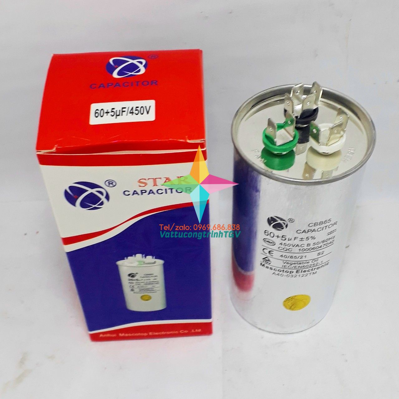 Tụ điều hòa MASCOTOP CBB65 60uF+5%