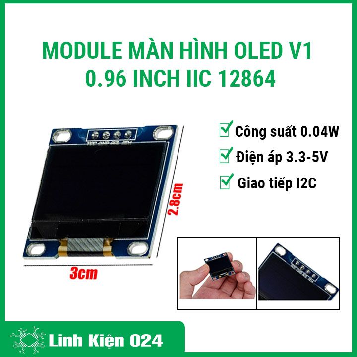 Module màn hình oled v1 0.96 inch iic 12864