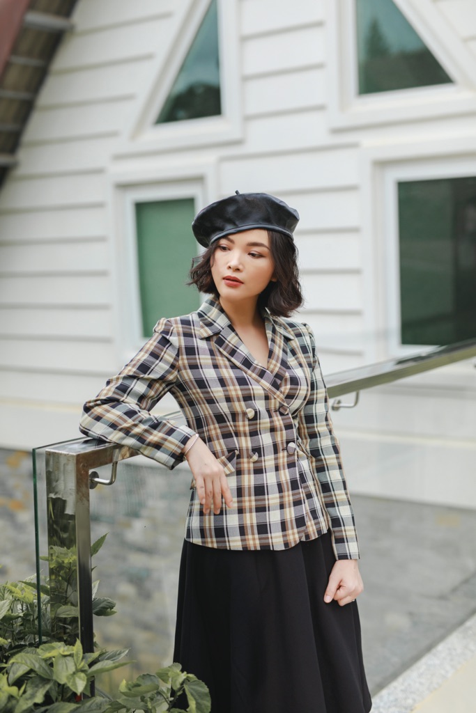 Vest kẻ CLARA MARE