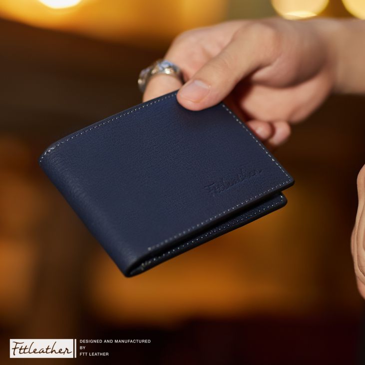 Ví da nam - bóp da nam mini FTT LEATHER da bò thật 100%