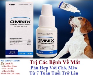 HCMCHAI NHỎ MẮT CHO CHÓ MÈO THÚ CƯNG Omnix Trị các bệnh về mắt Chai 10ml thumbnail