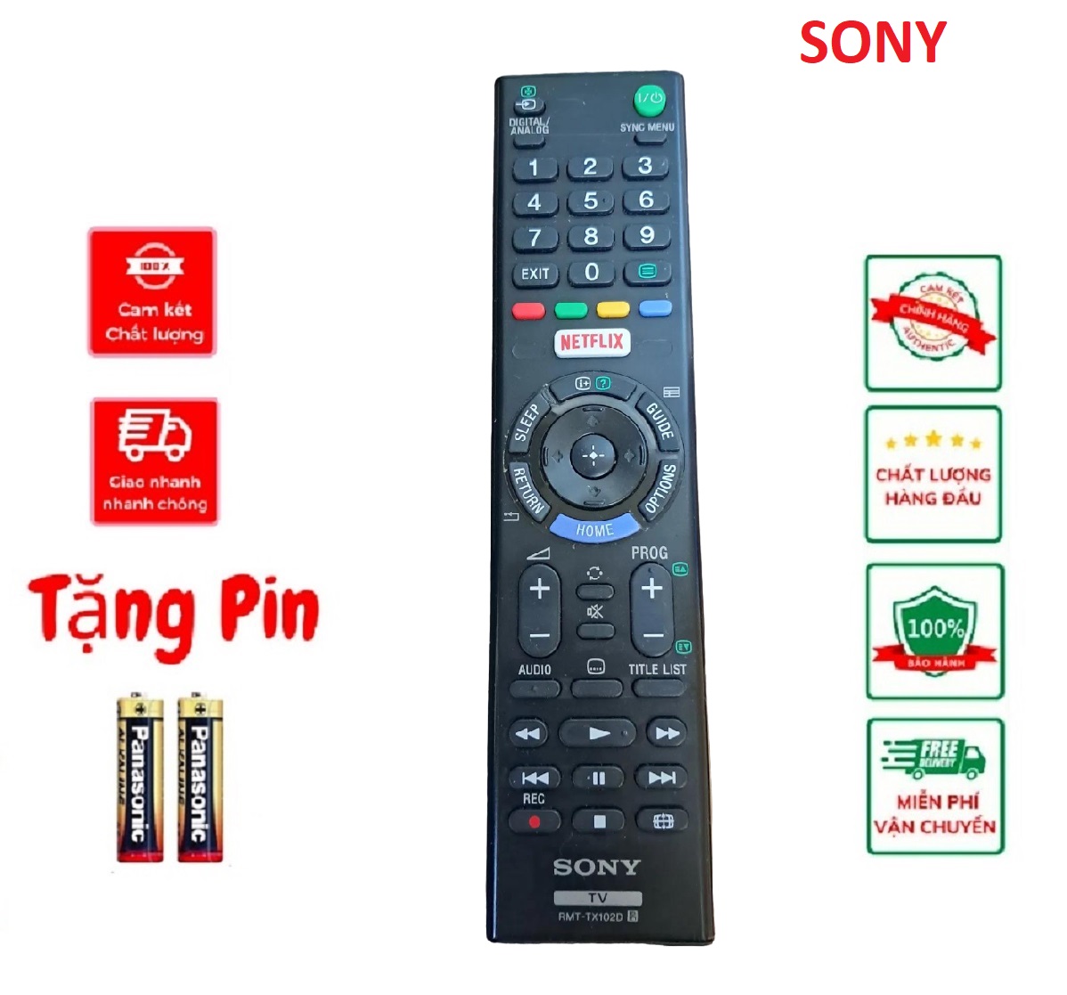 Remote điều khiển tivi sony rmt-tx102d xịn