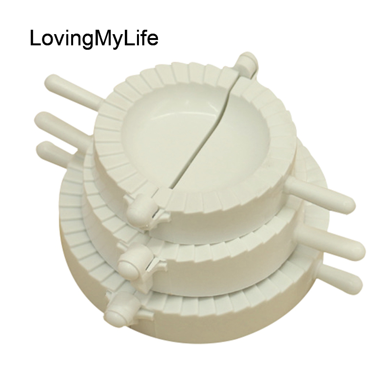 3pcs Dumpling Mold Pierogi Turnover Ravioli Empanada Dough Press Mould Maker Kitchen Dumpling