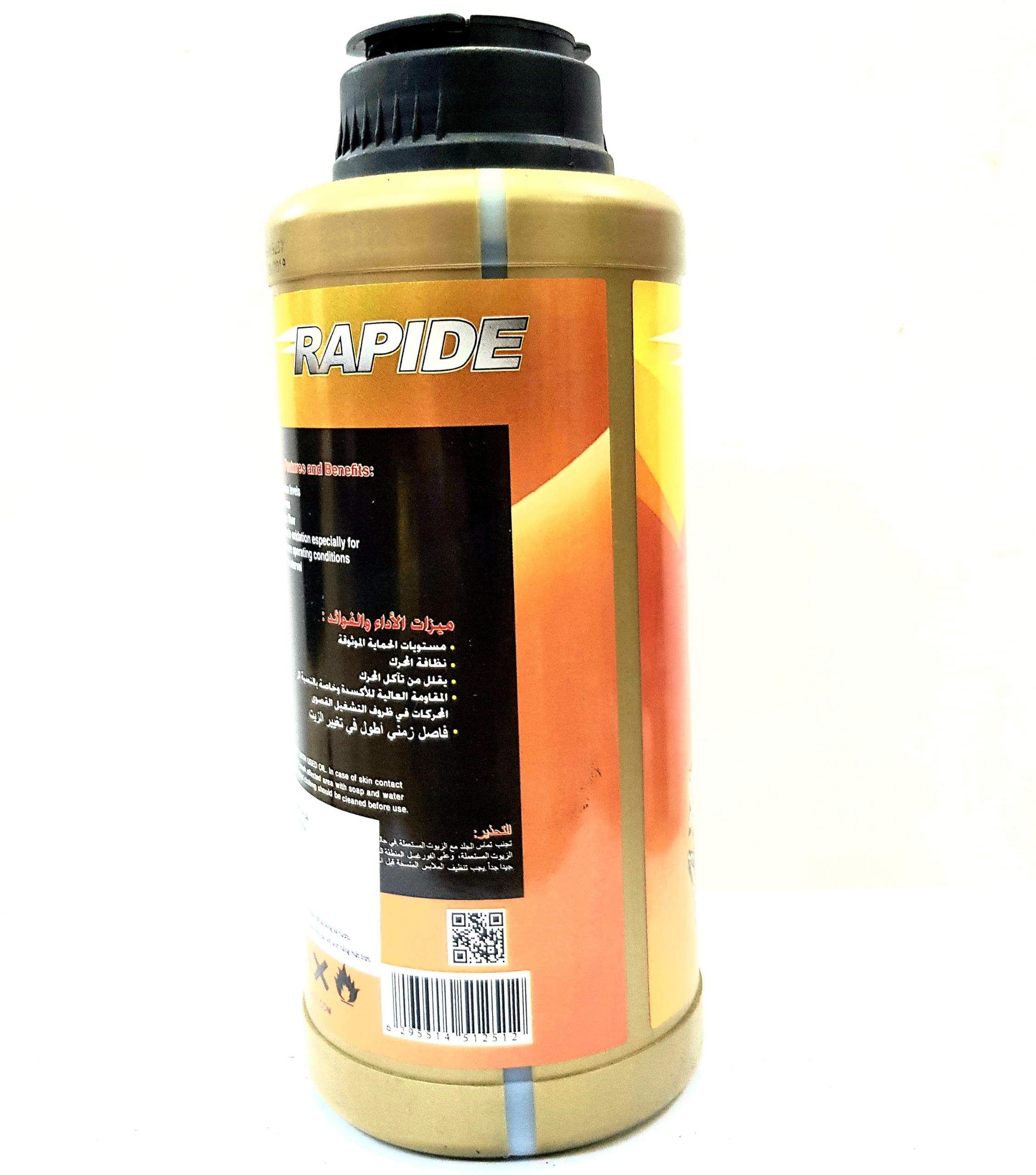 Nhớt xe số cao cấp RAPIDE 15W40 API SM 1 lít bình vàng