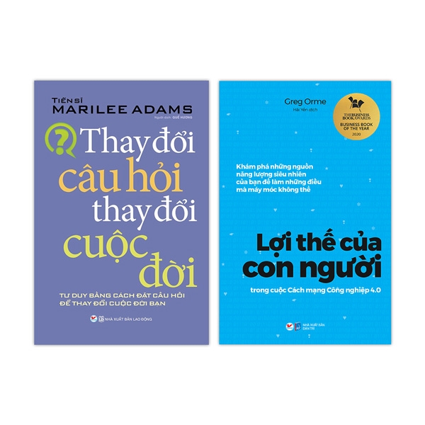 Fahasa - bộ sách thay đổi câu hỏi thay đổi cuộc đời + lợi thế của con người trong cuộc cách mạng công nghiệp 4.0