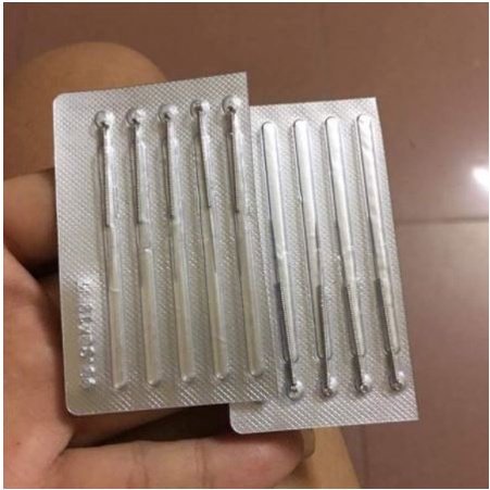 Kim châm cứu đốt mụn ruồi mụn thịt trong spa ( vỉ 10 kim)