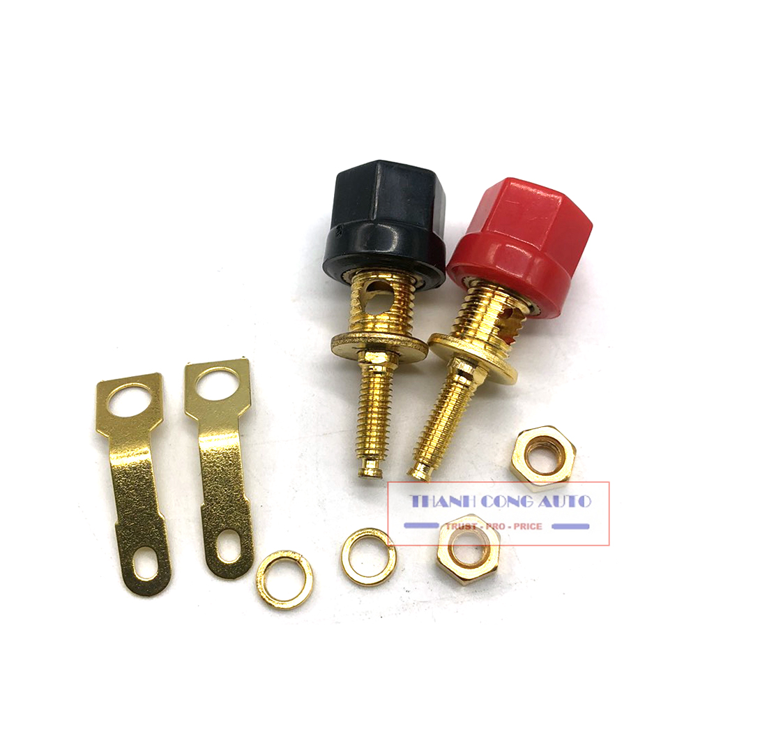 Combo 10 cái cọc loa đơn đỏ đen hàng đẹp