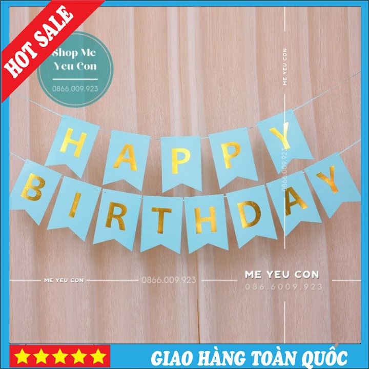 Dây Chữ HAPPY BIRTHDAY Trang Trí Sinh Nhật