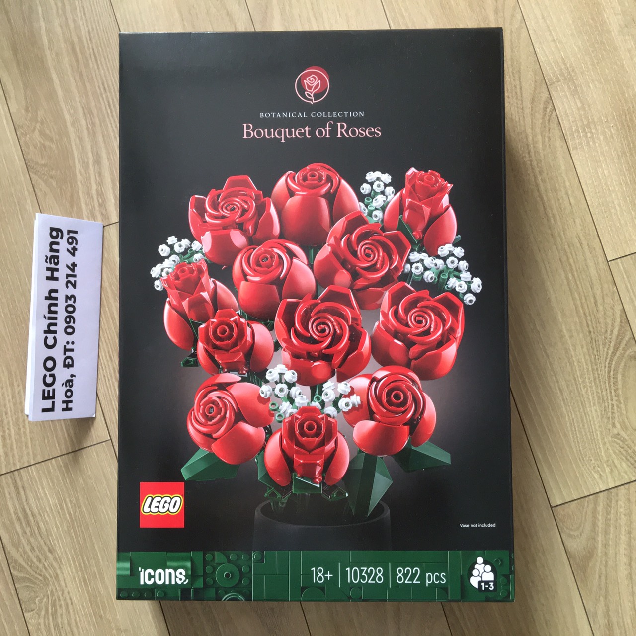 LEGO 10328 Bouquet of Roses: Home Decor Flowers, Valentine’s Day Present for Adults, Botanical Collection, Relaxing Activities, Mindful Building Project Set