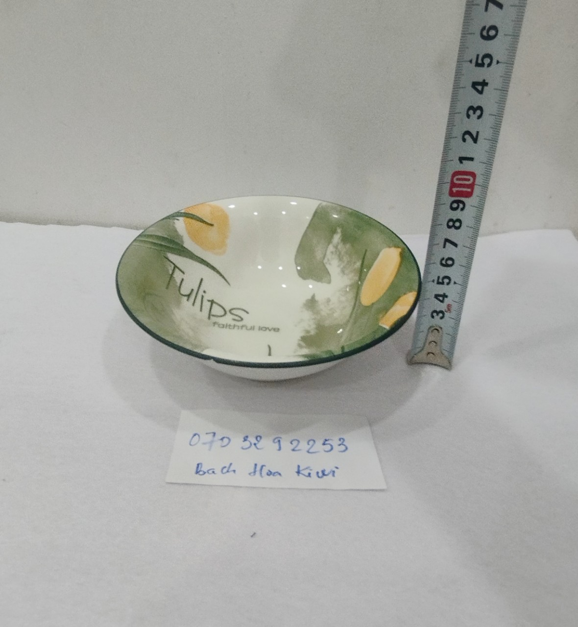 Tô sứ loe 15cm hoa văn Tulip ( tô 15cm x 5cm)