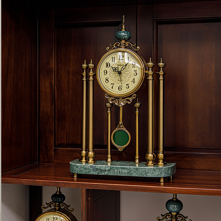 American style pendulum table clock, High-end neoclassical style decor clock