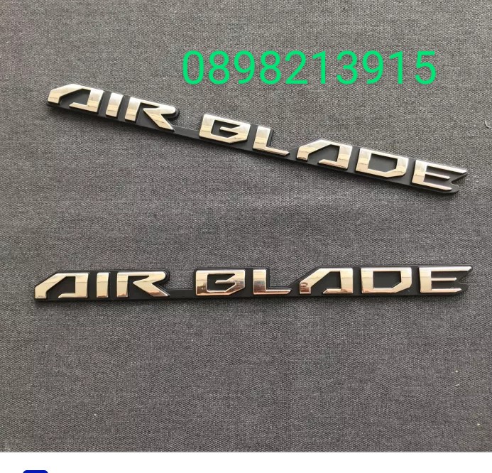 Tem decal chữ nổi AIR BLADE (2 CHỮ)
