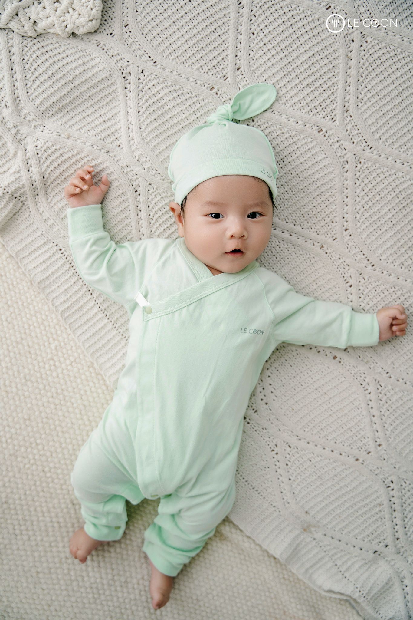 LE COON | BODYSUIT CÚC BẤM DÀI 2 VẠT | COOL | 0 - 18 tháng