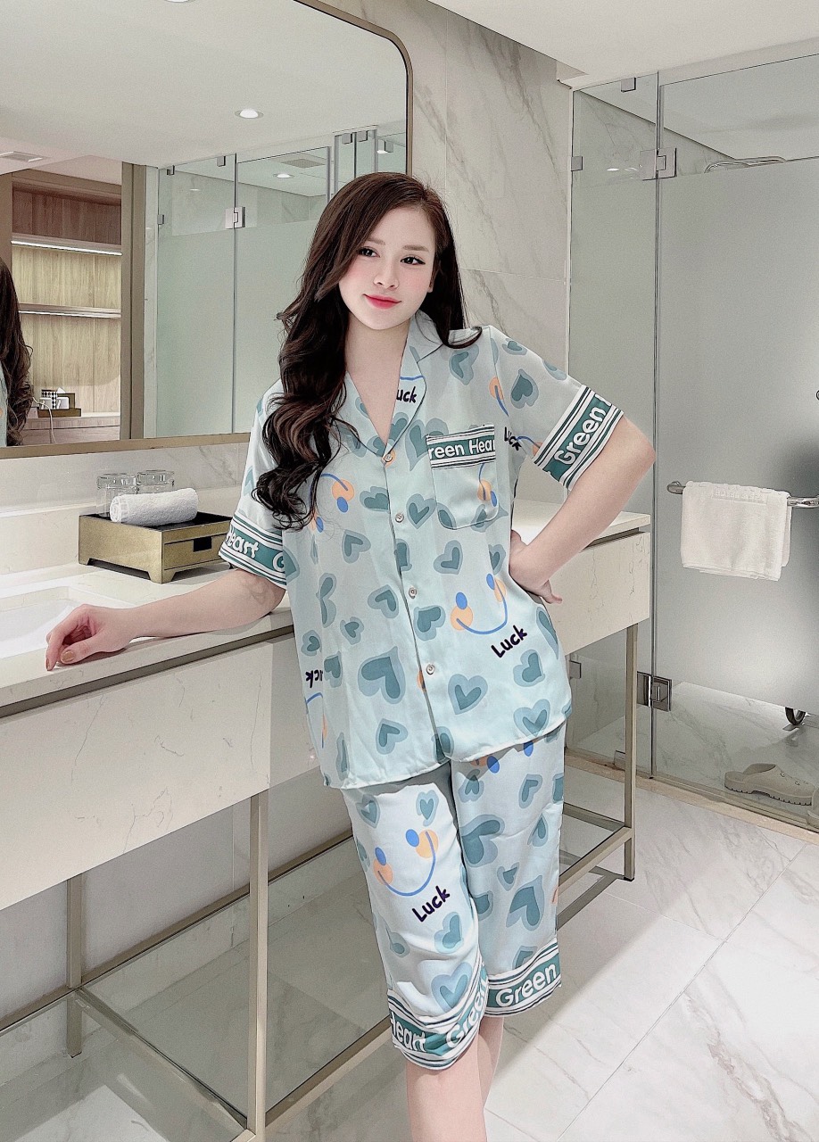 Đồ bộ mặc nhà lửng mango mềm mịn mát đẹp 478