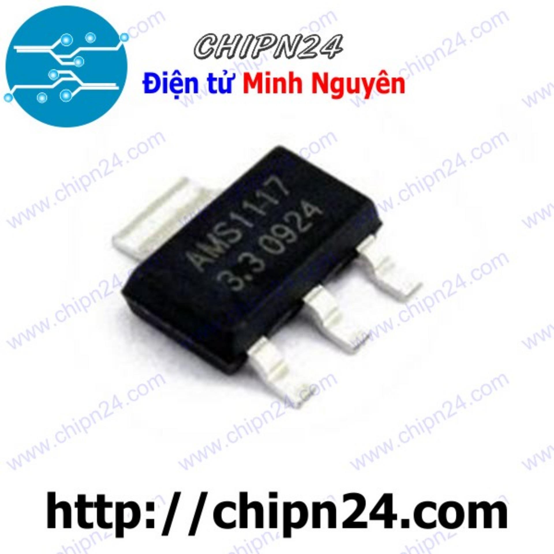 [4 con] (SOP) IC Dán AMS1117-3.3V SOT-223 (SMD) (AMS1171117 3V3 3.3V)