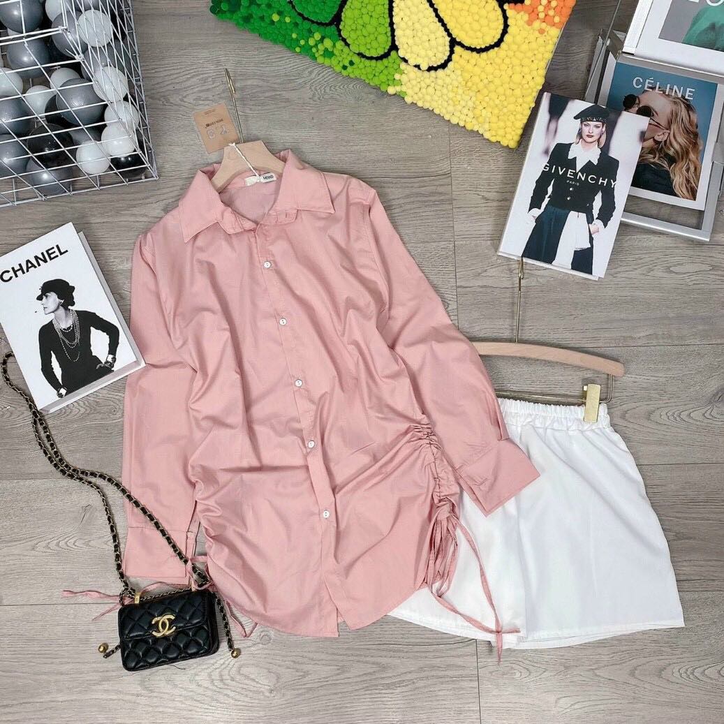 Sét bộ sơ mi 2 món gồm áo kèm quần fashionzero