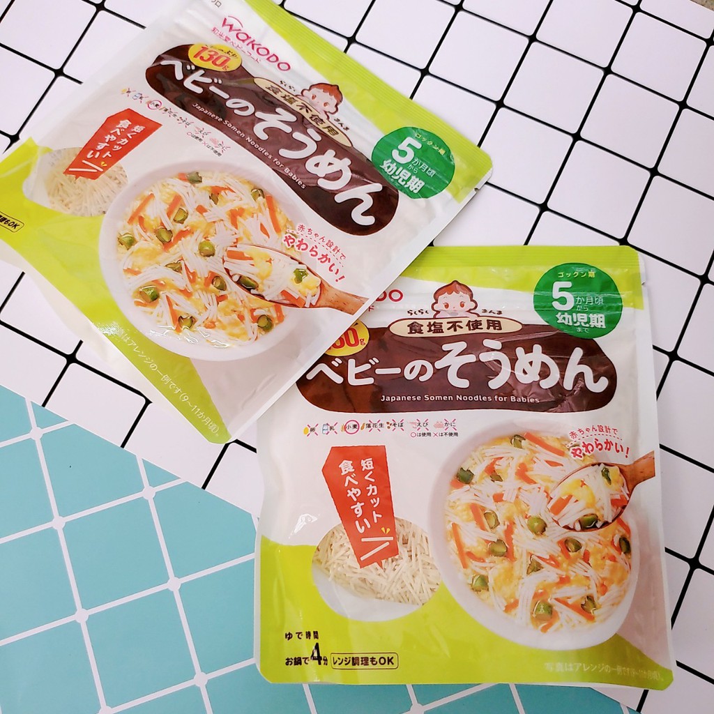 Mì Somen Udon Nui Wakodo Cho Bé 5M Nhật Bản (Date T11/2024)