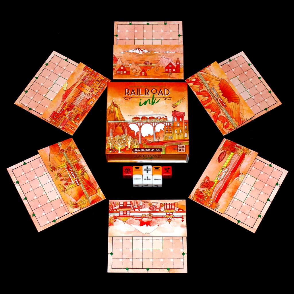 [US] Railroad Ink: Blazing Red Edition - Trò Chơi Board Game