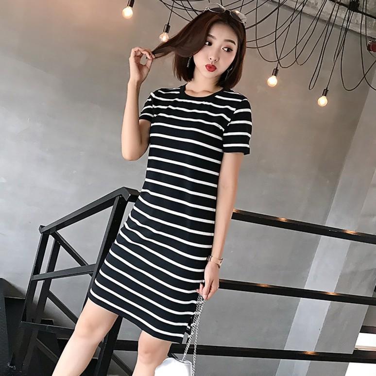 Váy Suông Kẻ Ngang (kèm video, ảnh thật )