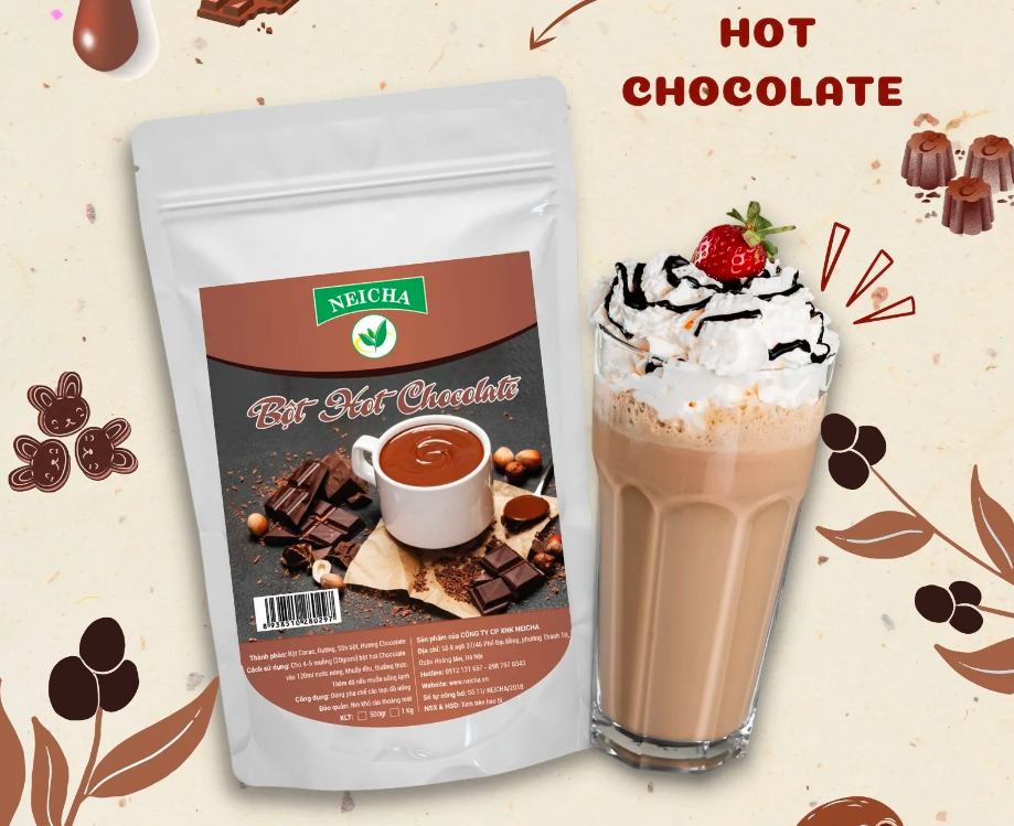 BỘT HOT CHOCOLATE NEICHA 1KG